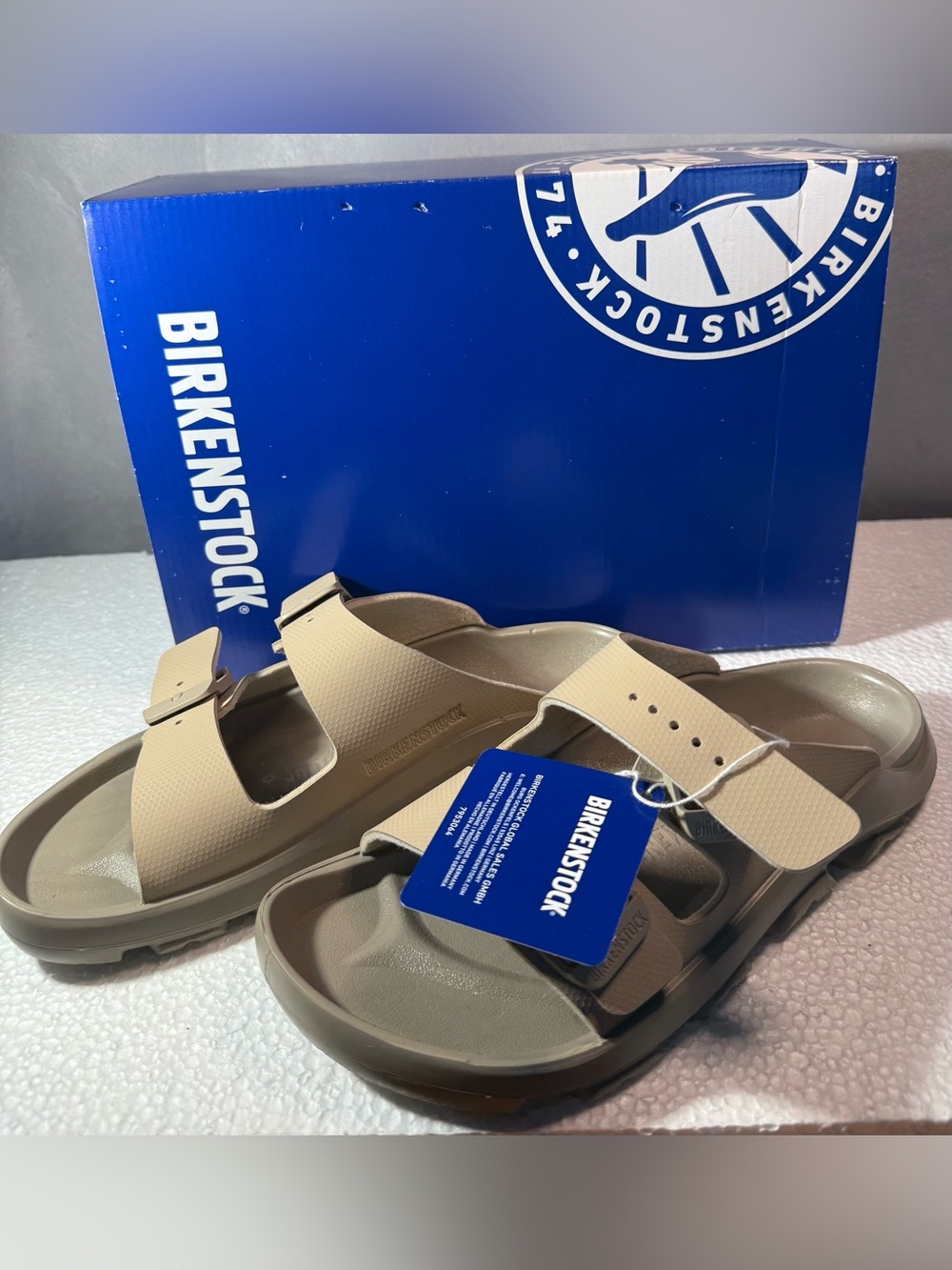 Birkenstock Mogami Terra 2-Strap Women Sandals Neutral Tone EU 38 US 7 / 7.5 NIB